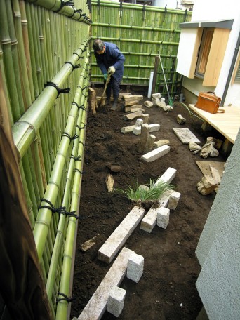 木組みの家「高円寺の家」お庭づくり