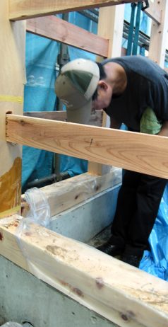 高円寺の家上棟式